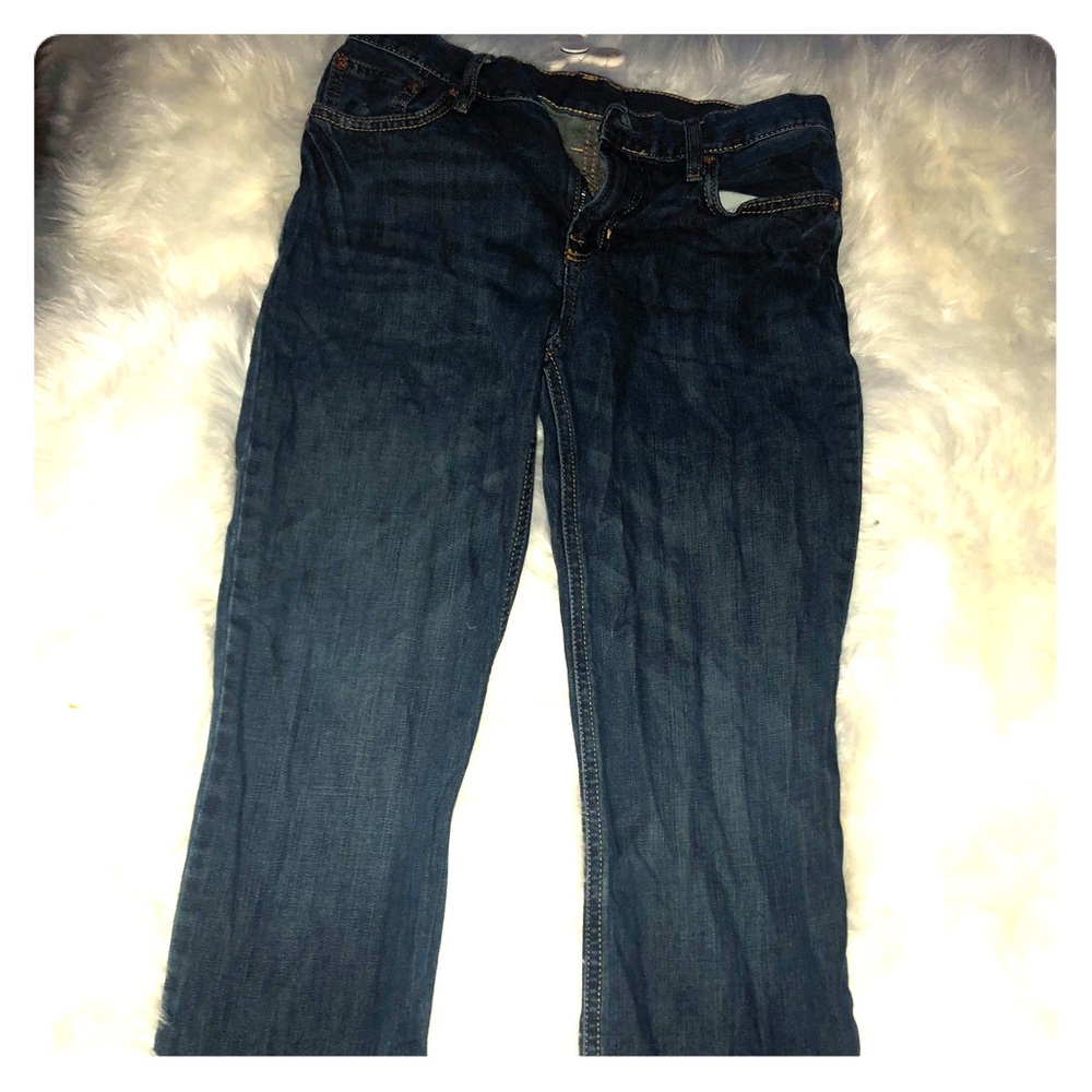 Dark denim jeans